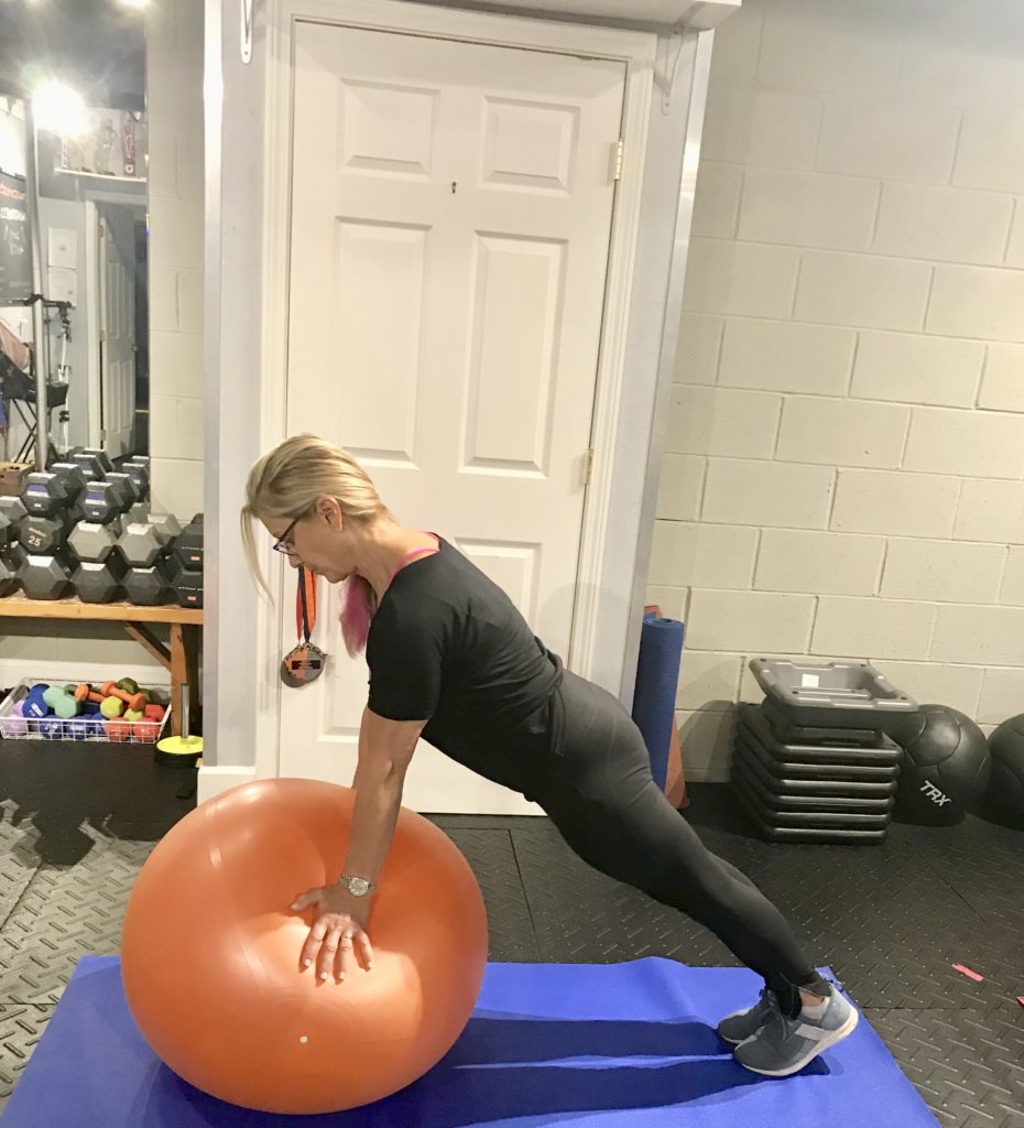 Stability ball is a great fitness tool for women over 40