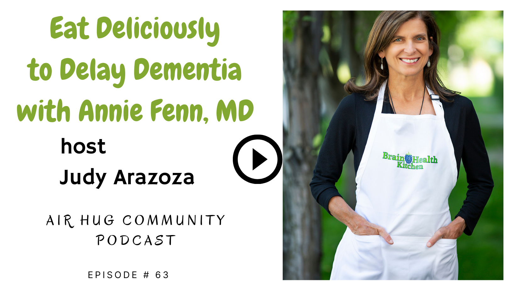 Featured image for “Episode 63: Eat Deliciously to Delay Dementia with Annie Fenn, MD”